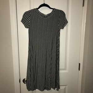 Black and grey striped dress
